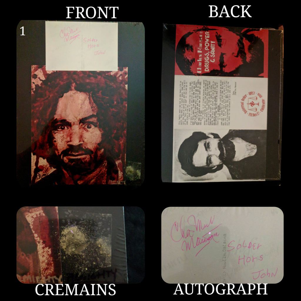 CHARLES MANSON cremains ash collector lot #1
