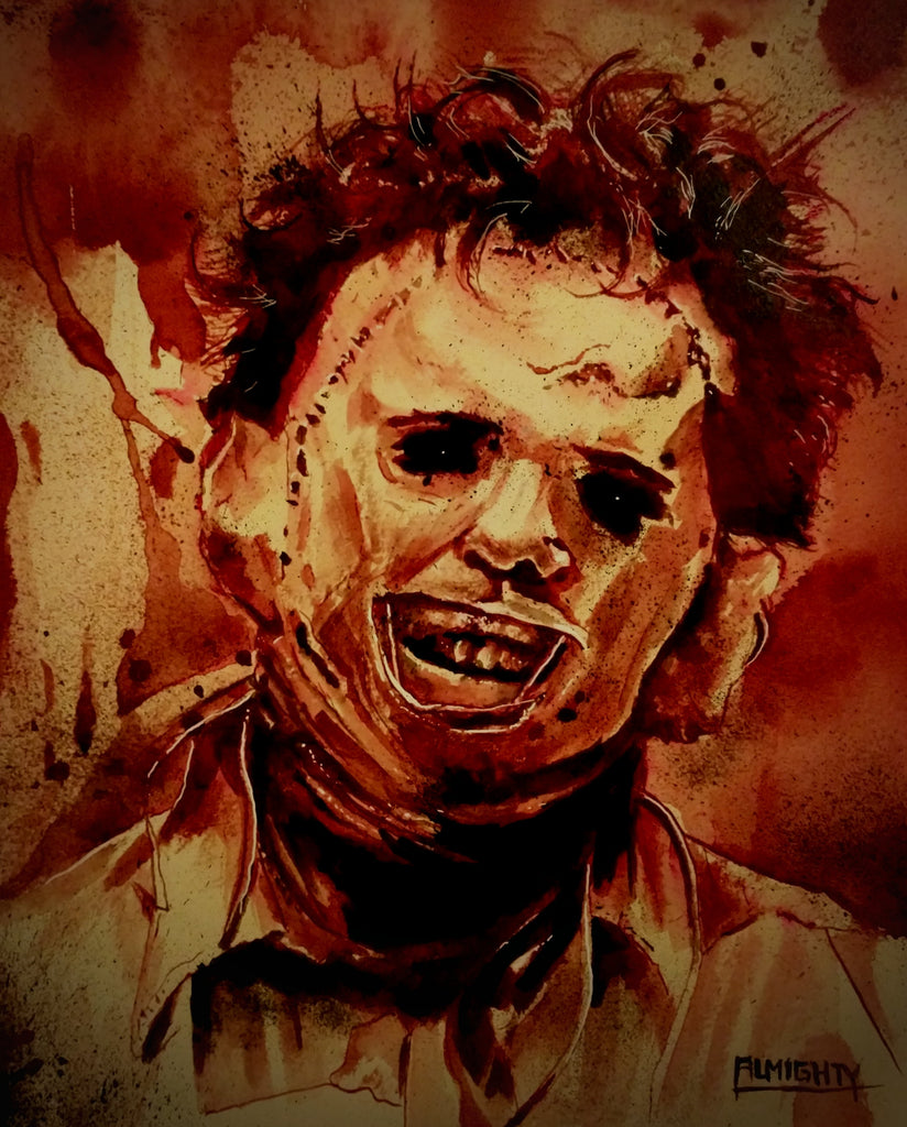 LEATHERFACE, Limited edition print (50) Signed/numbered (red)